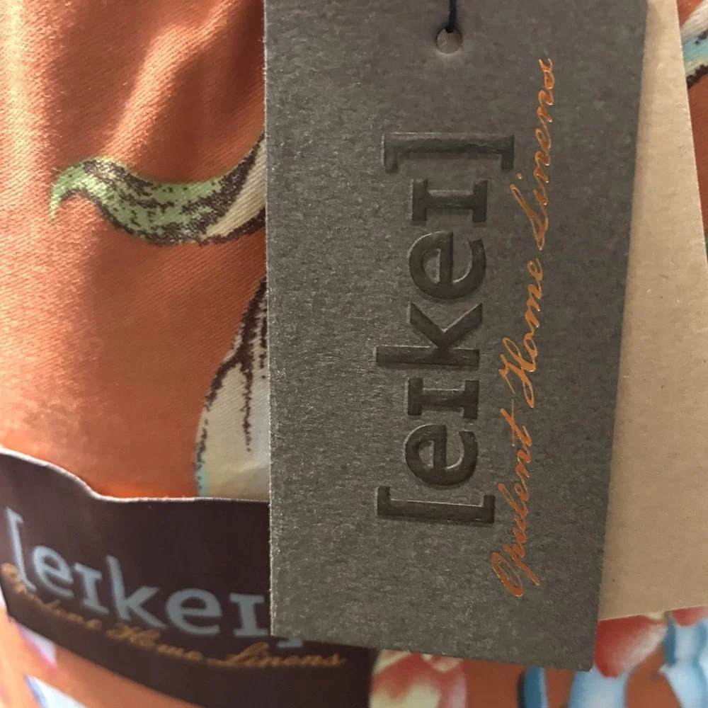 Eikei Botanical Garden Brushed Duvet Bedding Set Tropical Orange Floral Queen